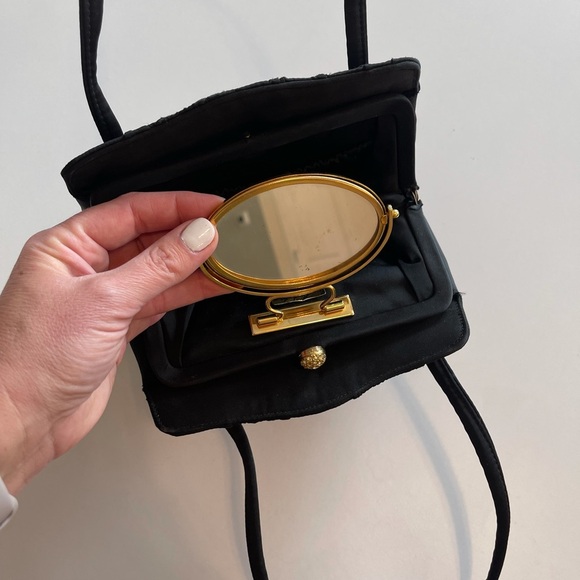 Lou Taylor Vintage Black Handbag/Clutch - Picture 5 of 6